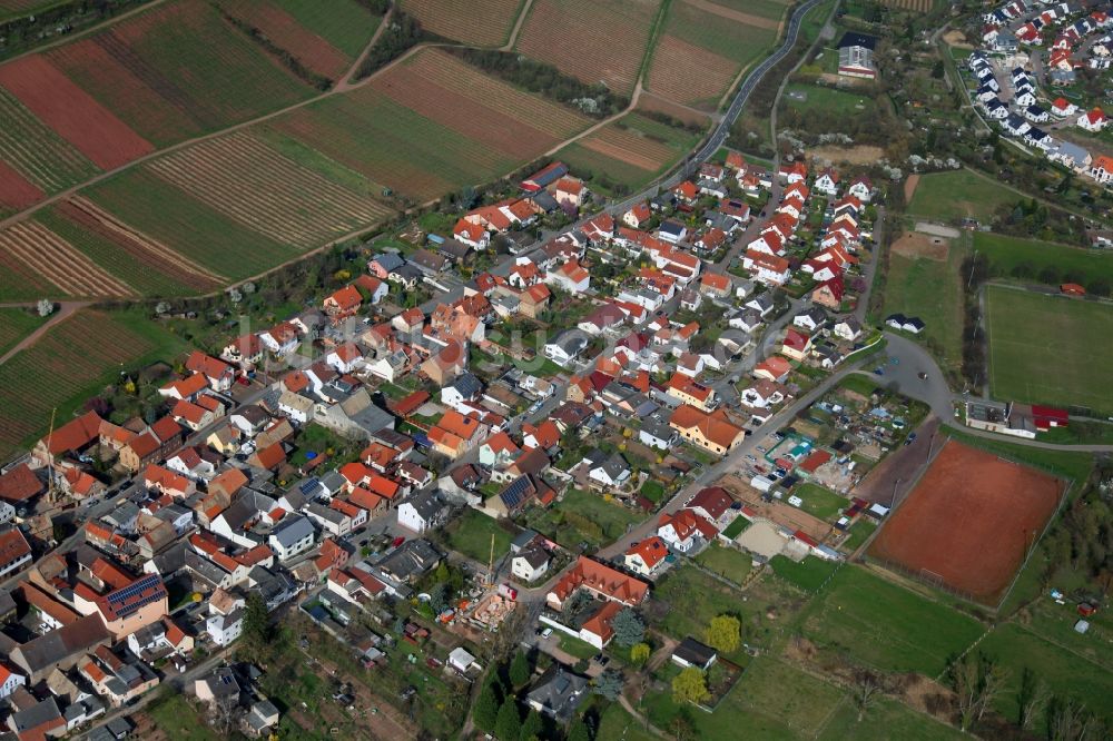 Luftaufnahme Nierstein - Wohnbebauung in Nierstein im Bundesland Rheinland-Pfalz