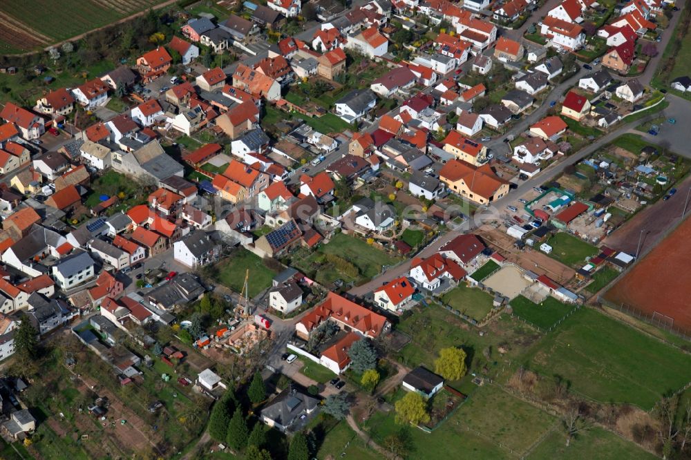 Nierstein von oben - Wohnbebauung in Nierstein im Bundesland Rheinland-Pfalz