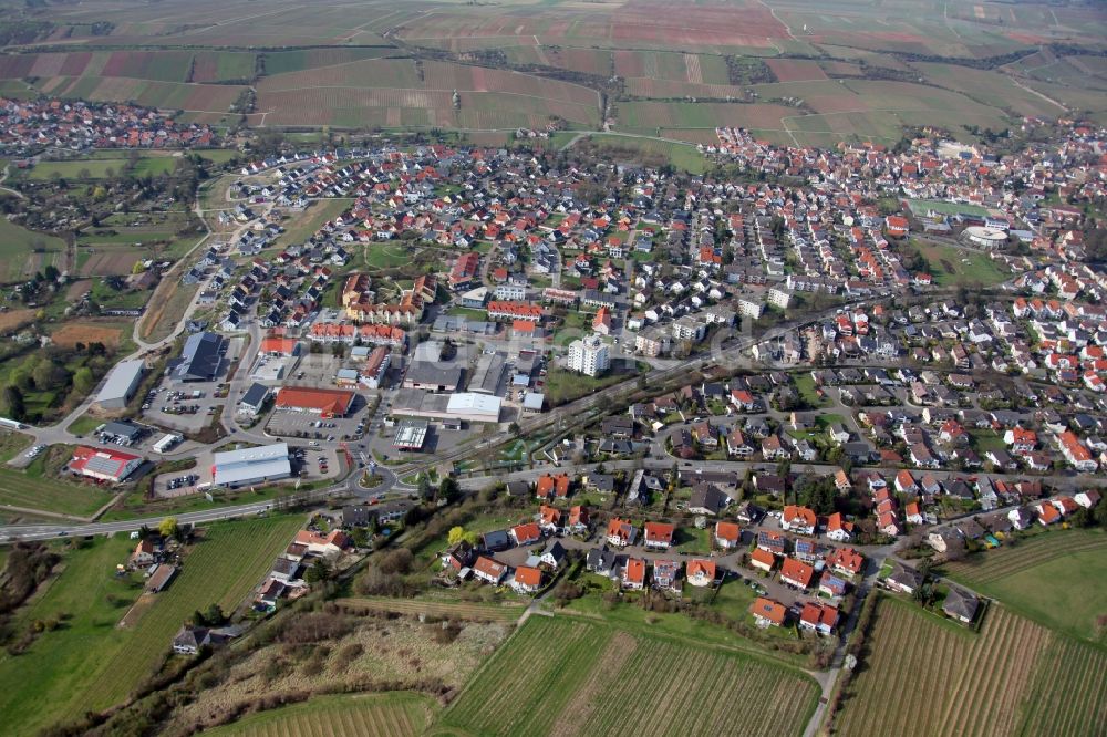 Luftaufnahme Nierstein - Wohnbebauung in Nierstein im Bundesland Rheinland-Pfalz