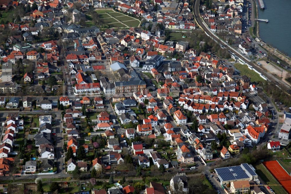 Nierstein von oben - Wohnbebauung in Nierstein im Bundesland Rheinland-Pfalz