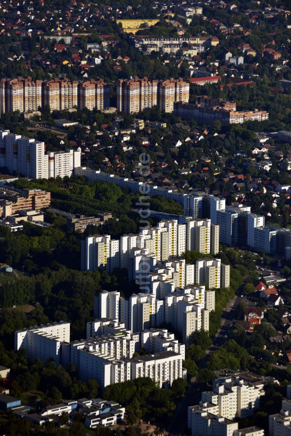 Luftbild Berlin OT Märkisches Viertel - Wohnblöcke in der Großwohnsiedlung Märkisches Viertel in Berlin