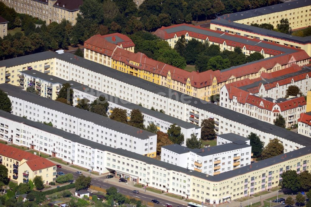 Magdeburg aus der Vogelperspektive: Wohnblöcke in Magdeburg im Bundesland Sachsen-Anhalt