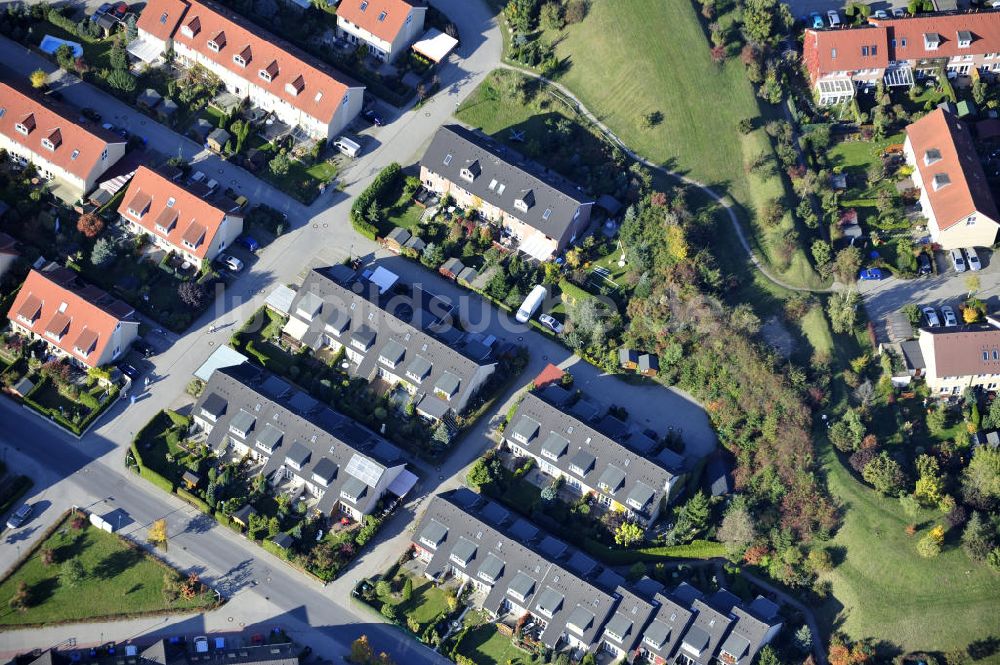 Ahrensfelde aus der Vogelperspektive: Wohngebiet Ahrensfelder Dreieck der Firma City Bauten in Ahrensfelde