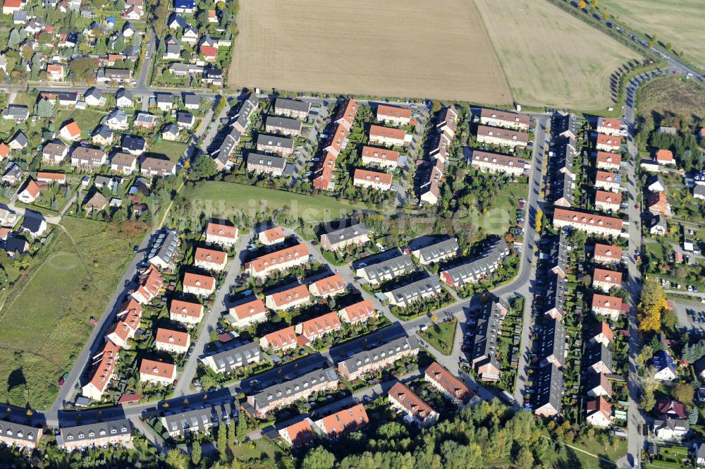 Ahrensfelde von oben - Wohngebiet Ahrensfelder Dreieck der Firma City Bauten in Ahrensfelde