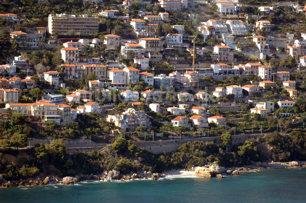 Luftaufnahme Roquebrune-Cap-Martin - Wohngebiet an der Avenue Louis Laurens in Roquebrune-Cap-Martin