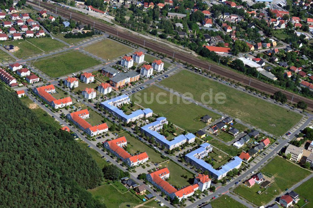 Luftbild Michendorf - Wohngebiet Bahnstraße Michendorf