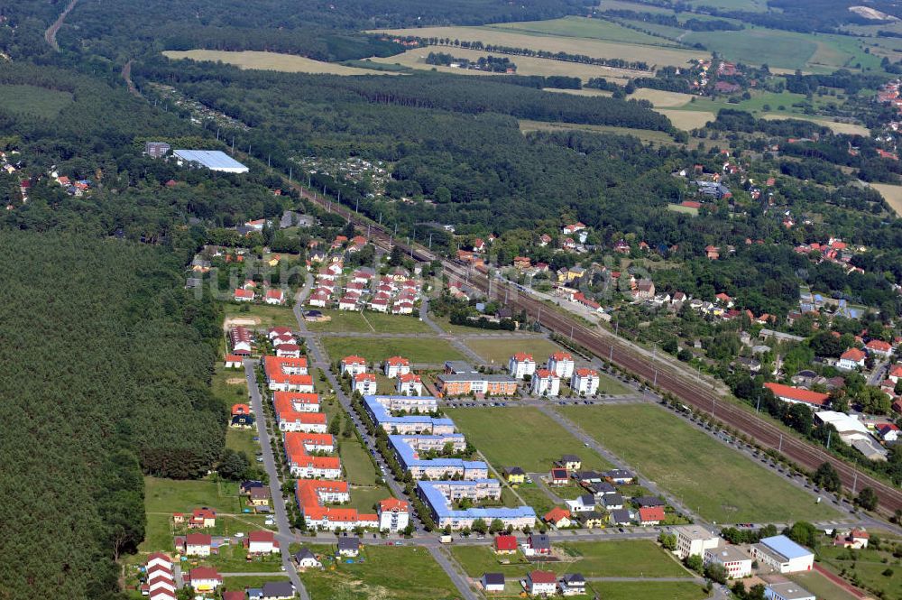 Luftbild Michendorf - Wohngebiet Bahnstraße Michendorf