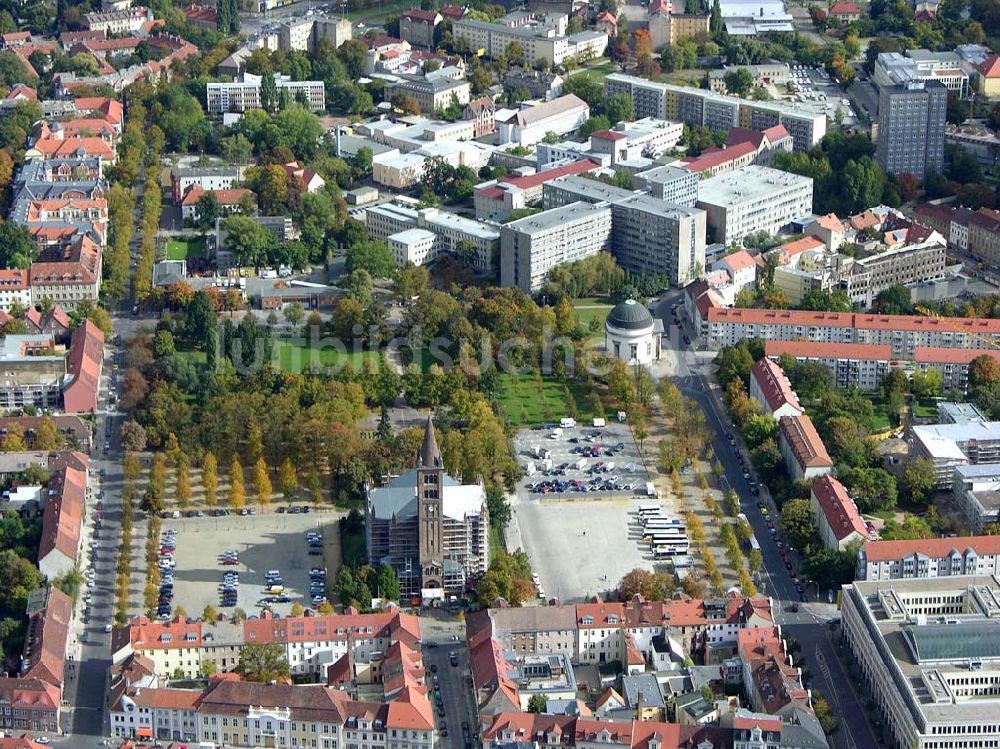 Luftaufnahme Potsdam - Wohngebiet und Bassinplatz in Potsdam