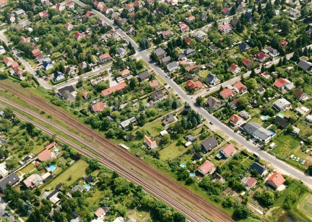 Berlin - Kaulsdorf / Mahlsdorf aus der Vogelperspektive: Wohngebiet Berlin - Kaulsdorf