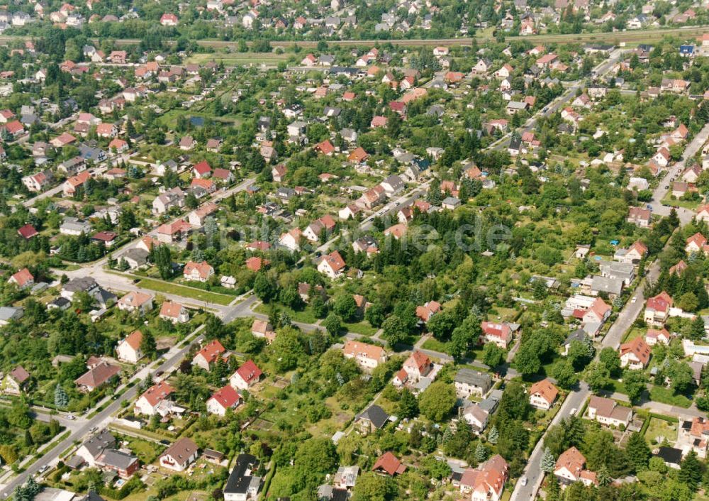 Berlin - Kaulsdorf / Mahlsdorf von oben - Wohngebiet Berlin - Kaulsdorf