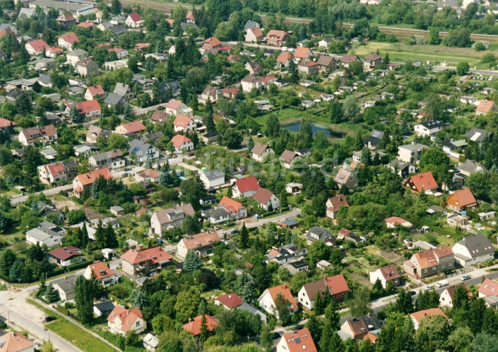 Luftbild Berlin - Kaulsdorf / Mahlsdorf - Wohngebiet Berlin - Kaulsdorf