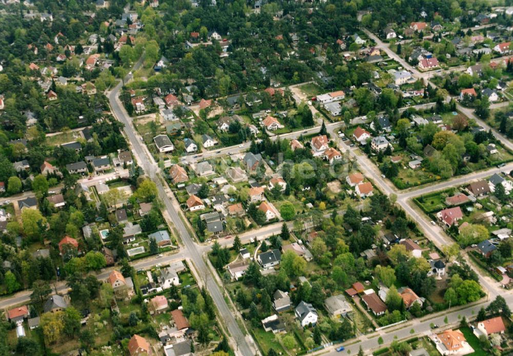 Berlin-Mahlsdorf aus der Vogelperspektive: Wohngebiet Berlin - Mahldorf