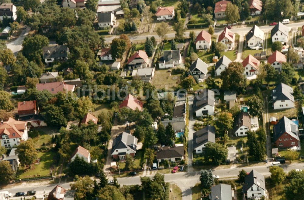 Berlin-Mahlsdorf aus der Vogelperspektive: Wohngebiet Berlin - Mahldorf