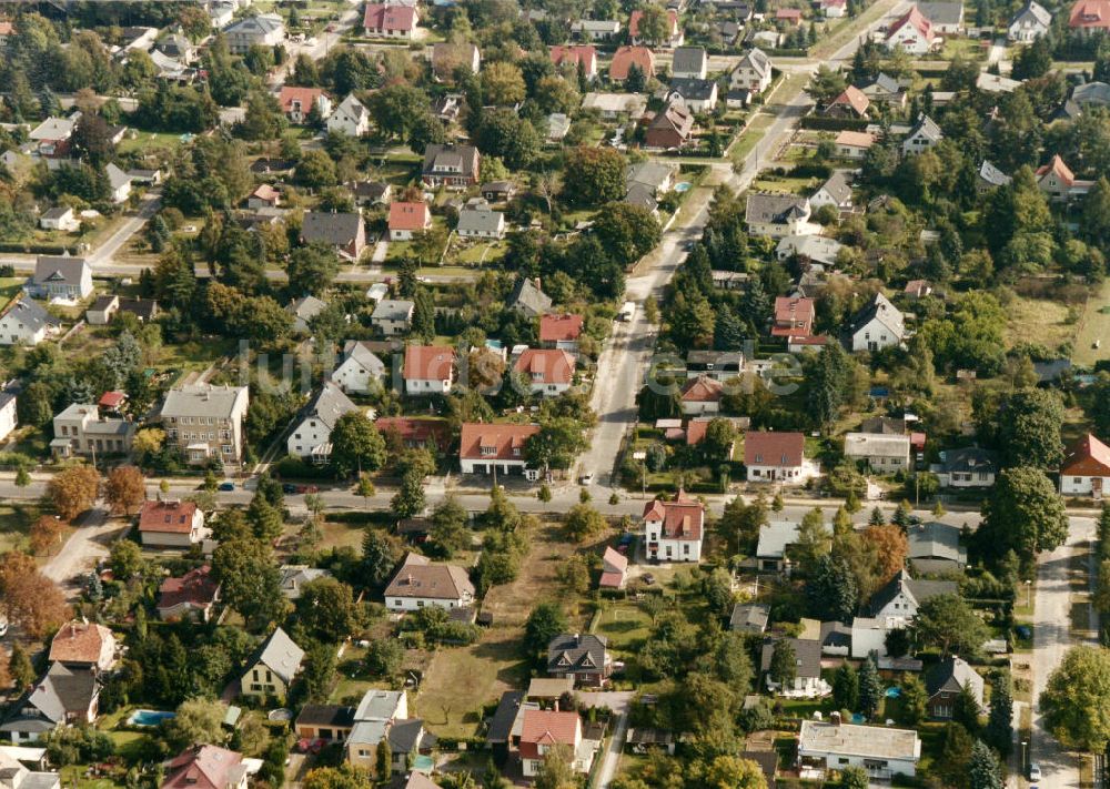 Luftaufnahme Berlin-Mahlsdorf - Wohngebiet Berlin - Mahldorf