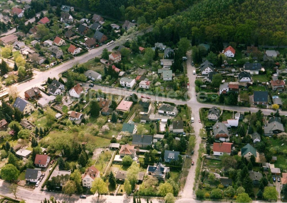 Luftaufnahme Berlin-Mahlsdorf - Wohngebiet Berlin - Mahldorf