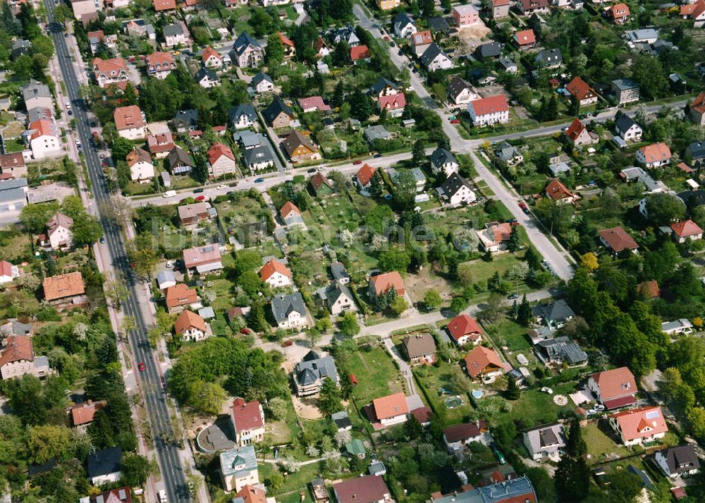 Berlin-Mahlsdorf aus der Vogelperspektive: Wohngebiet Berlin - Mahldorf