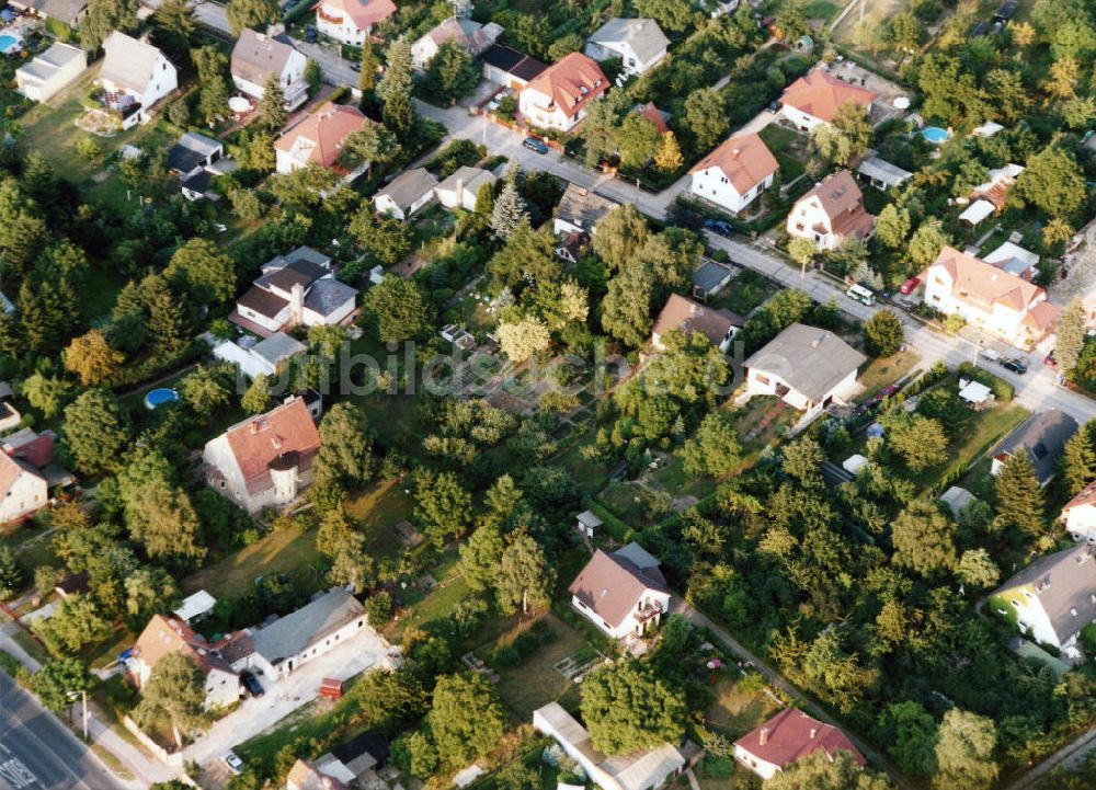 Berlin-Mahlsdorf aus der Vogelperspektive: Wohngebiet Berlin - Mahldorf