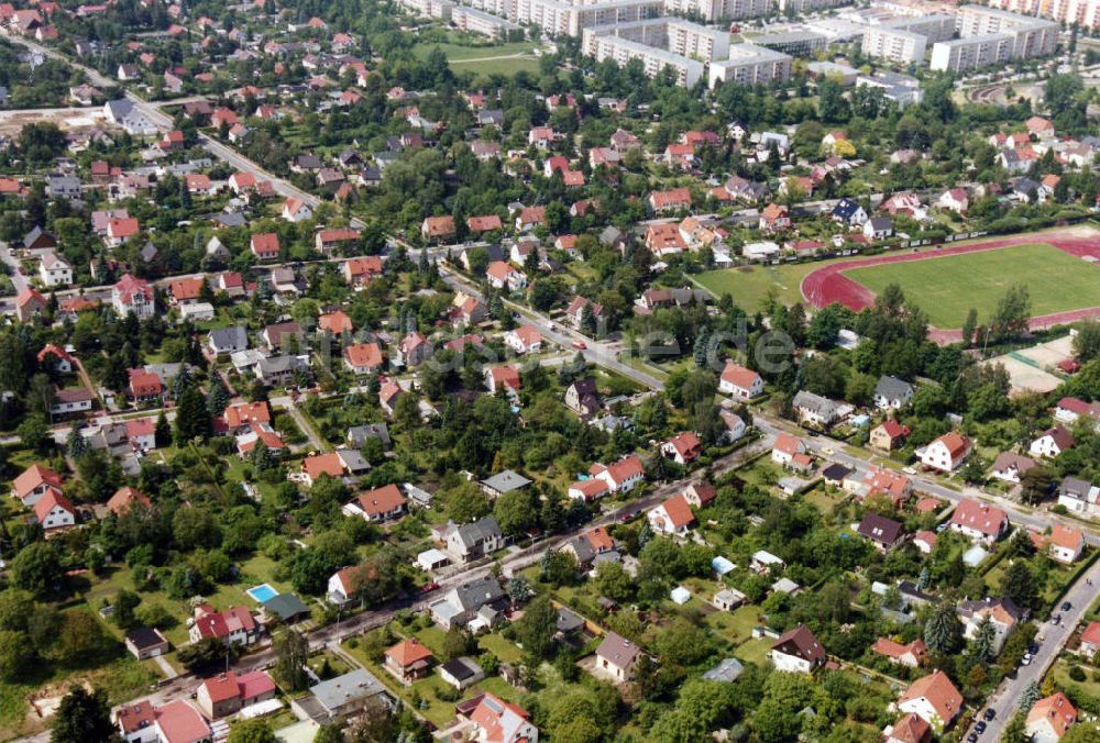 Berlin-Mahlsdorf von oben - Wohngebiet Berlin - Mahldorf