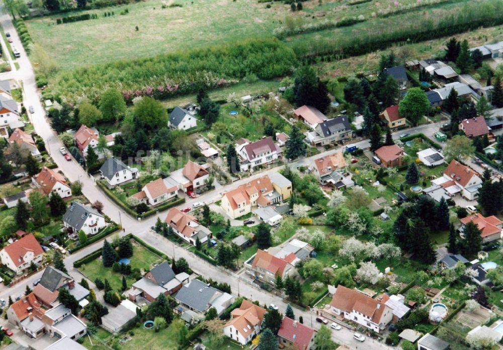 Berlin-Mahlsdorf aus der Vogelperspektive: Wohngebiet Berlin - Mahldorf