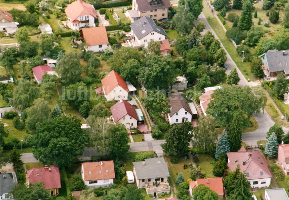 Berlin-Mahlsdorf aus der Vogelperspektive: Wohngebiet Berlin - Mahldorf