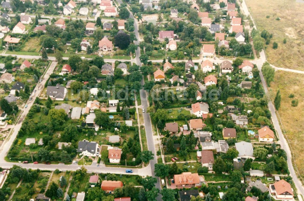 Berlin-Mahlsdorf von oben - Wohngebiet Berlin - Mahldorf