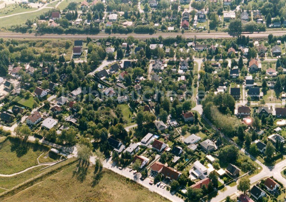 Berlin-Mahlsdorf aus der Vogelperspektive: Wohngebiet Berlin - Mahldorf