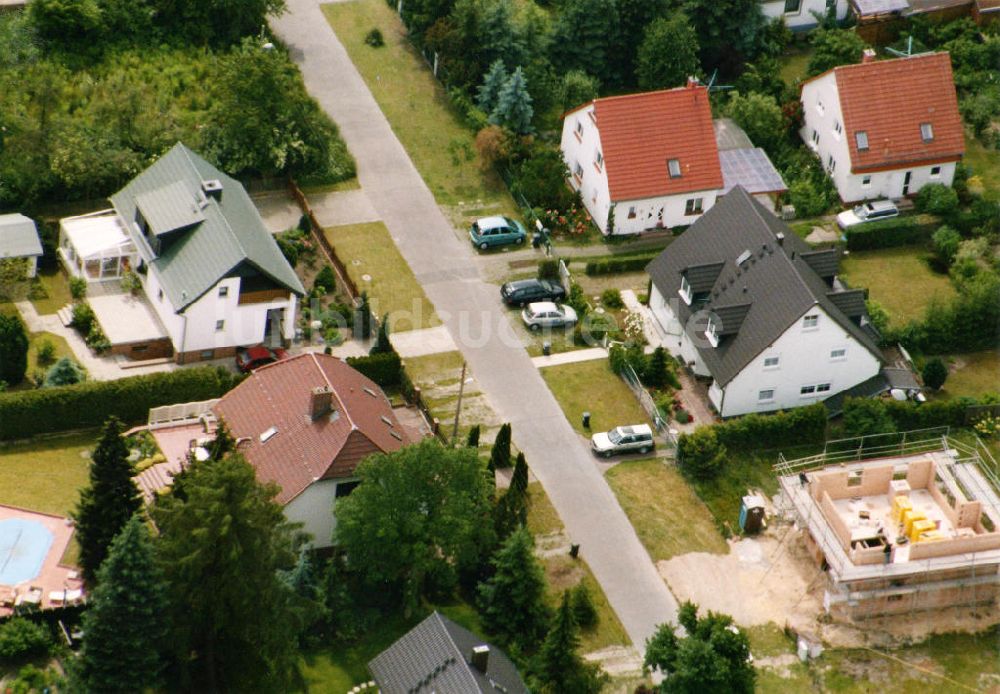 Luftaufnahme Berlin-Mahlsdorf - Wohngebiet Berlin - Mahldorf