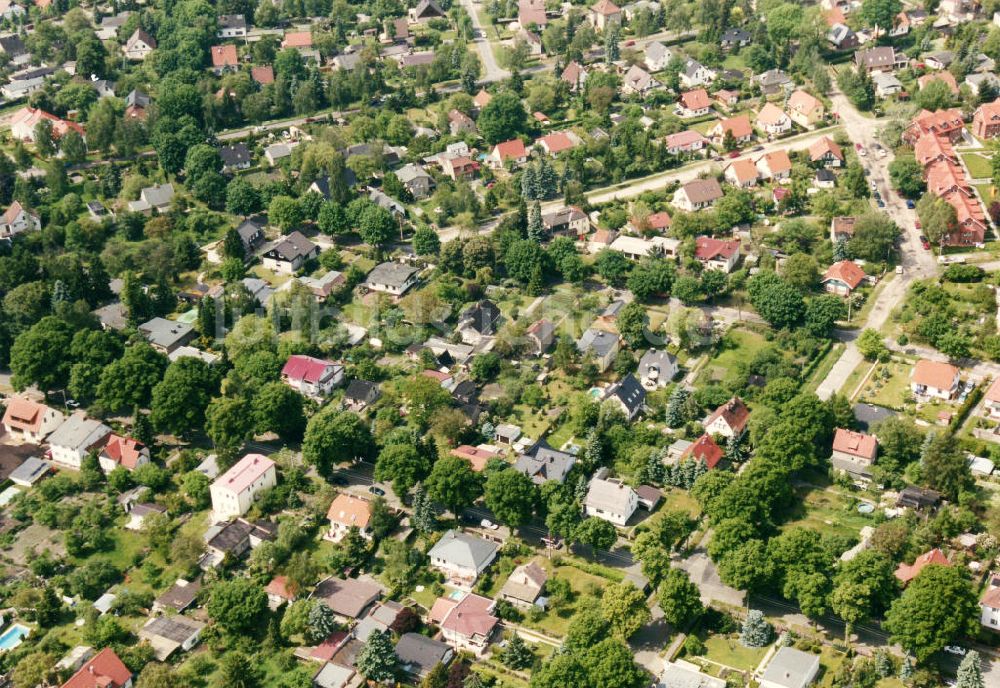 Berlin-Mahlsdorf von oben - Wohngebiet Berlin - Mahldorf