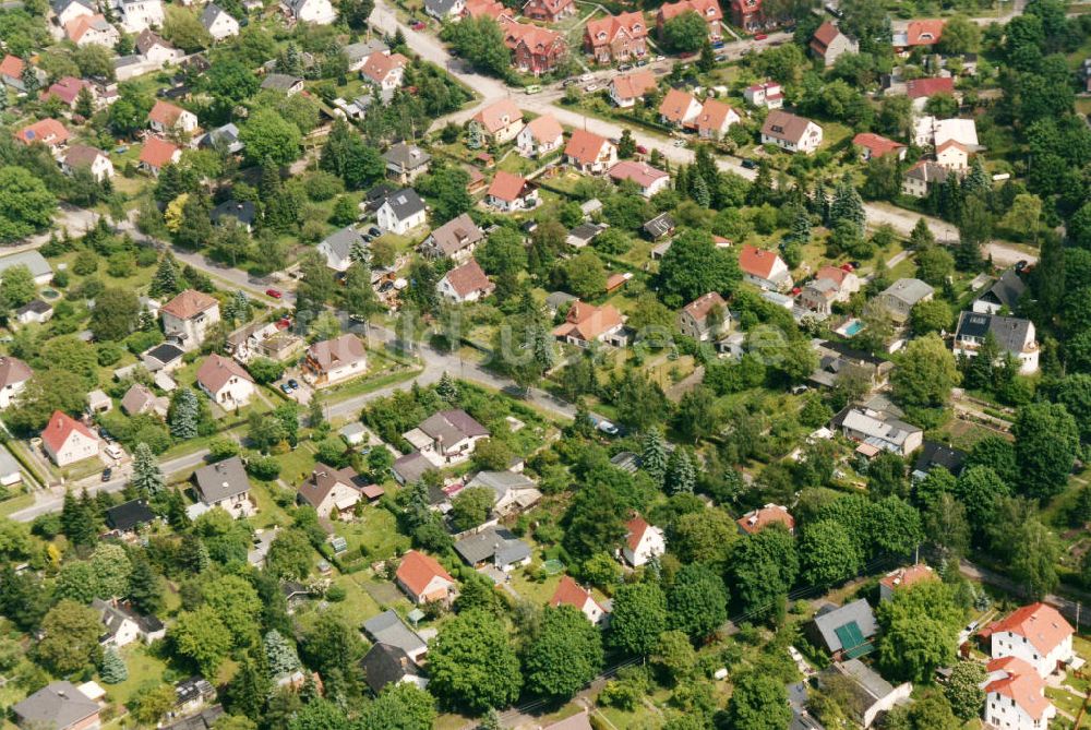 Luftbild Berlin-Mahlsdorf - Wohngebiet Berlin - Mahldorf