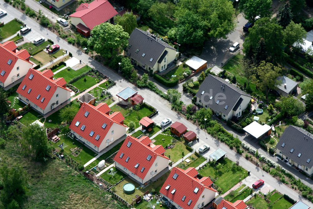 Luftaufnahme Berlin Mahlsdorf - Wohngebiet Berlin - Mahldorf Nord