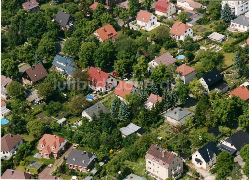 Berlin Mahlsdorf aus der Vogelperspektive: Wohngebiet Berlin - Mahldorf Nord