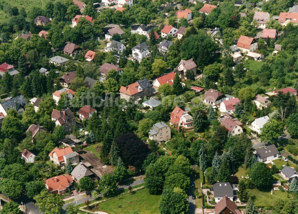 Luftbild Berlin Mahlsdorf - Wohngebiet Berlin - Mahldorf Nord