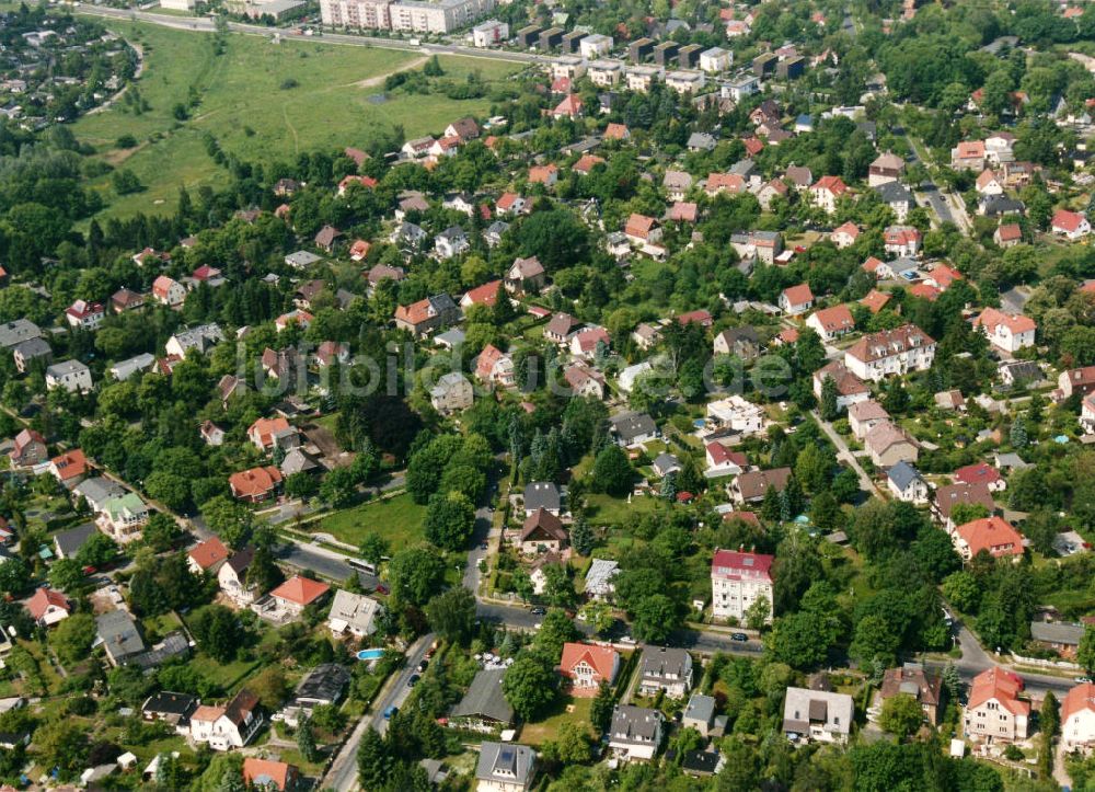 Luftaufnahme Berlin Mahlsdorf - Wohngebiet Berlin - Mahldorf Nord