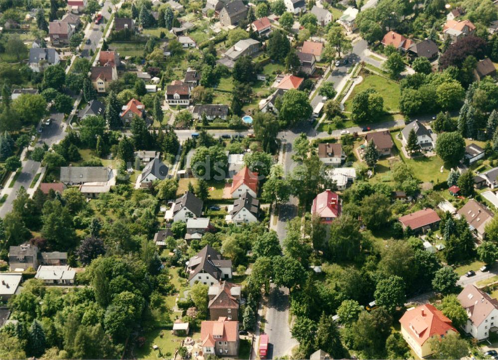 Berlin Mahlsdorf aus der Vogelperspektive: Wohngebiet Berlin - Mahldorf Nord