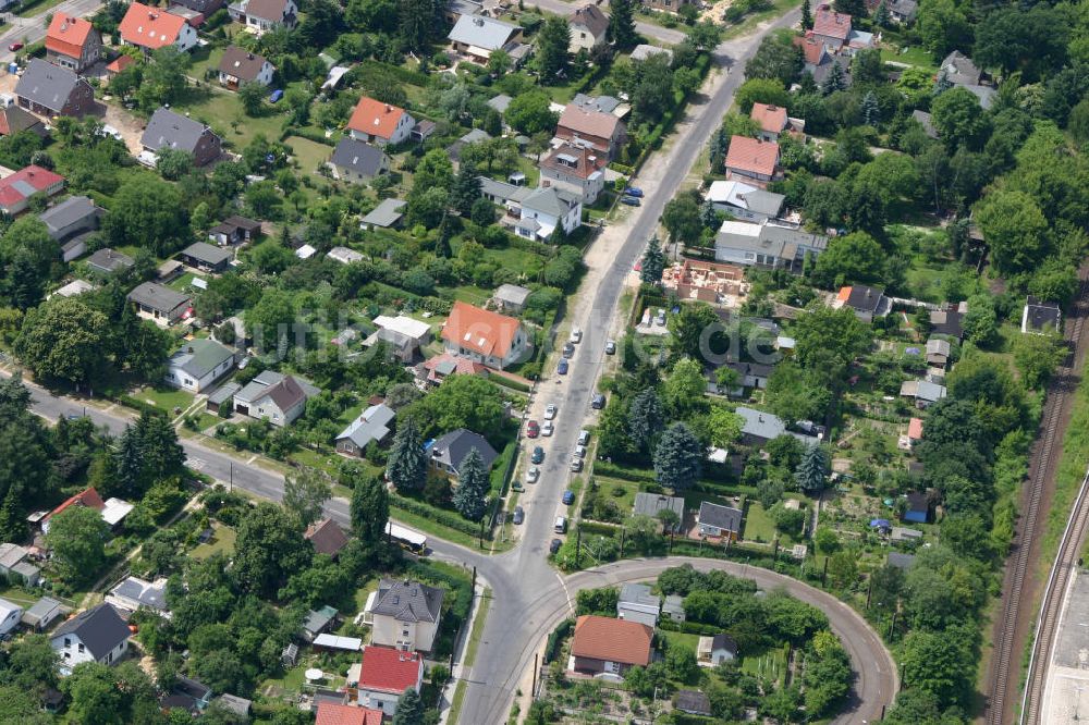 Luftaufnahme Berlin Mahlsdorf - Wohngebiet Berlin - Mahldorf Treskowstrasse