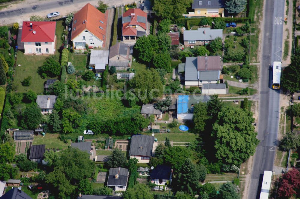 Berlin Mahlsdorf von oben - Wohngebiet Berlin - Mahldorf Treskowstrasse