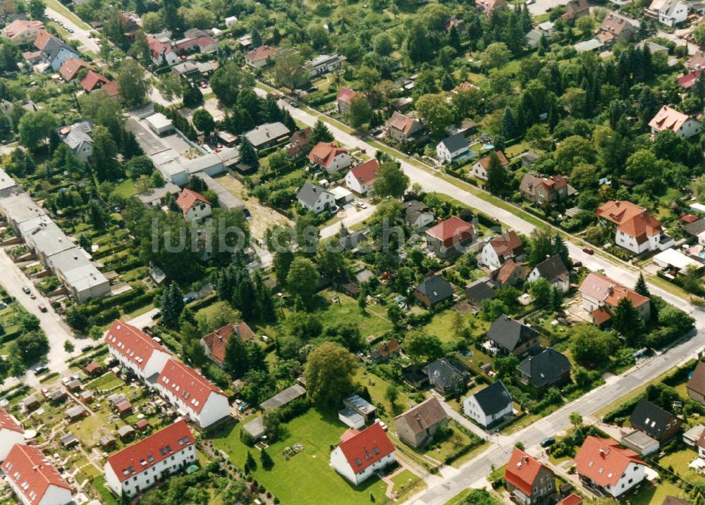 Berlin-Mahlsdorf von oben - Wohngebiet Berlin - Mahlsdorf