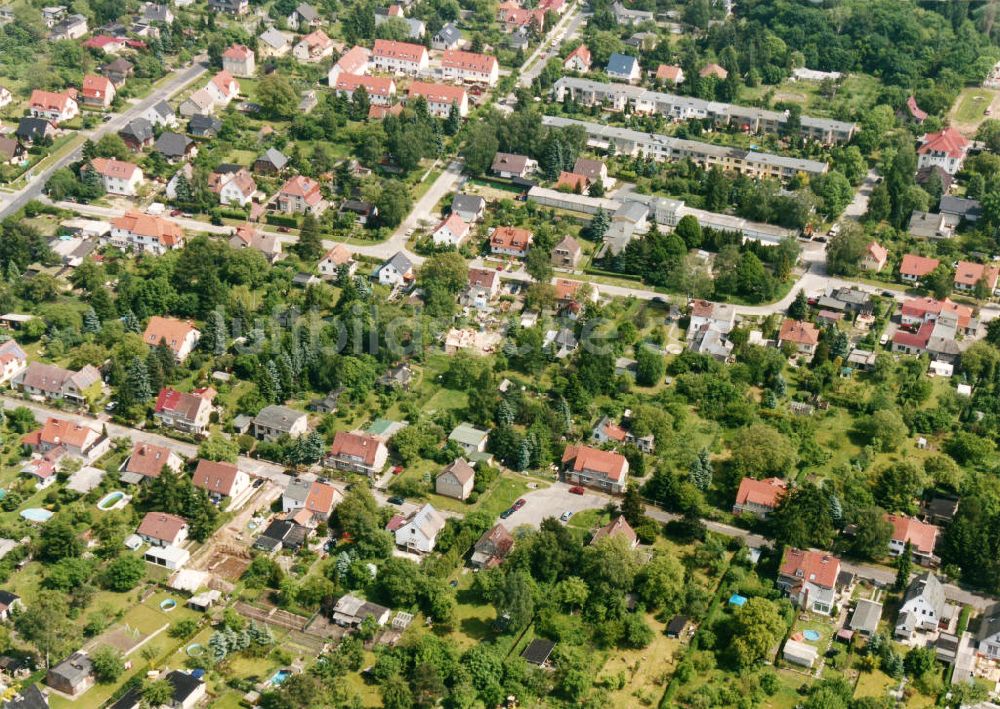 Berlin-Mahlsdorf aus der Vogelperspektive: Wohngebiet Berlin - Mahlsdorf