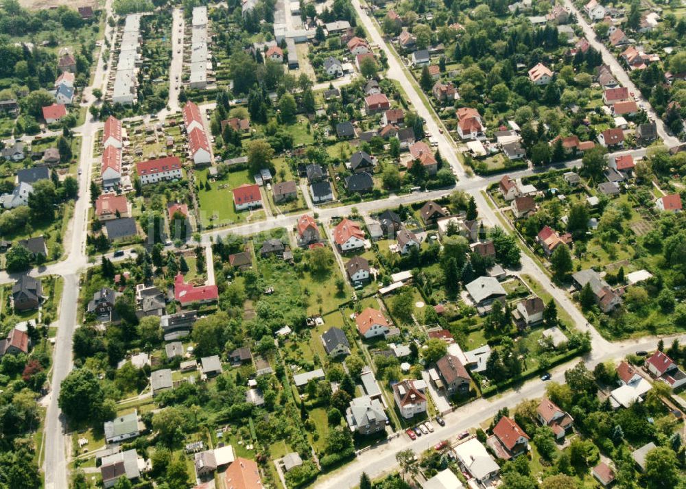 Berlin-Mahlsdorf aus der Vogelperspektive: Wohngebiet Berlin - Mahlsdorf