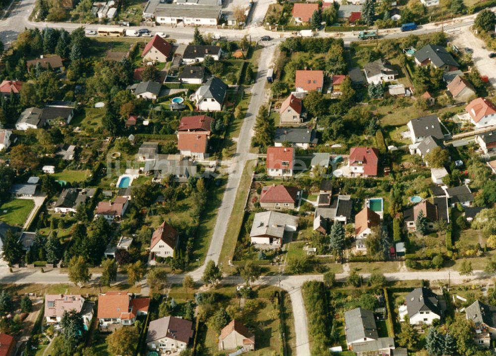 Berlin- Mahlsdorf von oben - Wohngebiet Berlin - Mahlsdorf