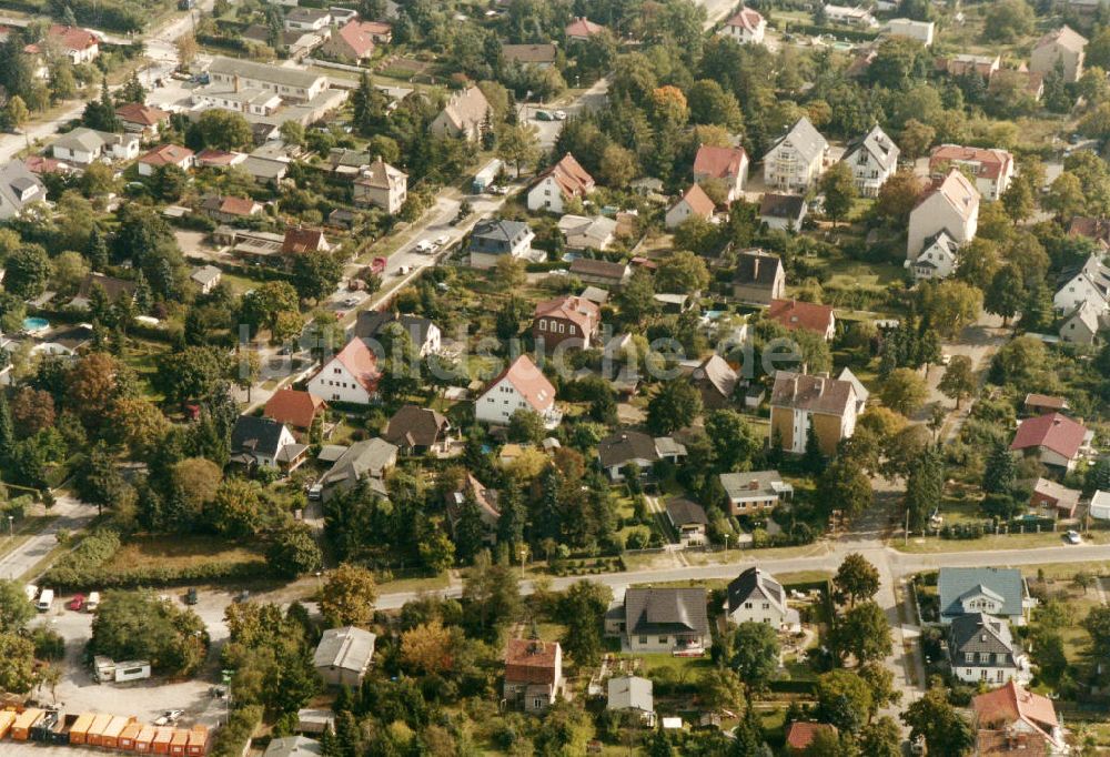 Berlin- Mahlsdorf aus der Vogelperspektive: Wohngebiet Berlin - Mahlsdorf