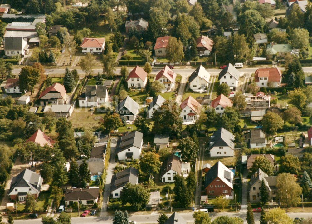 Berlin-Mahlsdorf aus der Vogelperspektive: Wohngebiet Berlin - Mahlsdorf