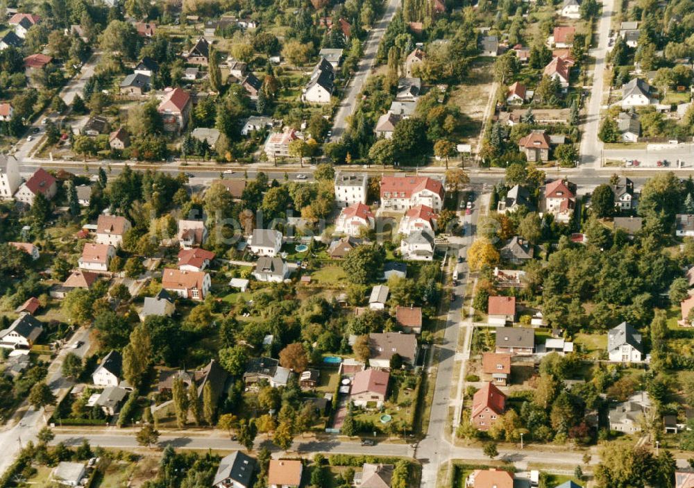 Berlin-Mahlsdorf aus der Vogelperspektive: Wohngebiet Berlin - Mahlsdorf