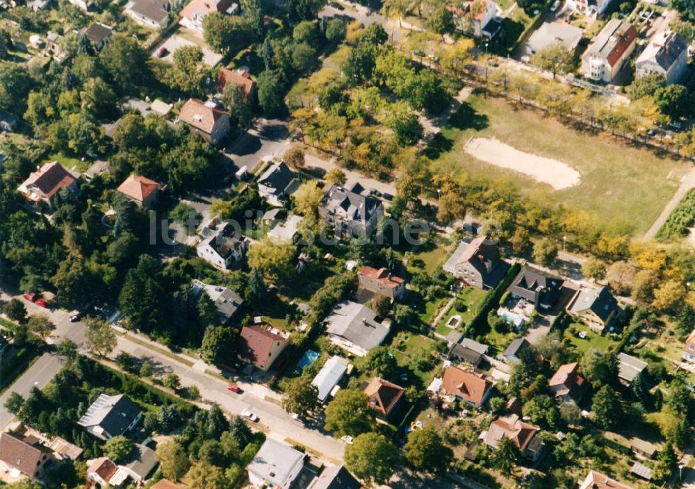 Berlin-Mahlsdorf aus der Vogelperspektive: Wohngebiet Berlin - Mahlsdorf