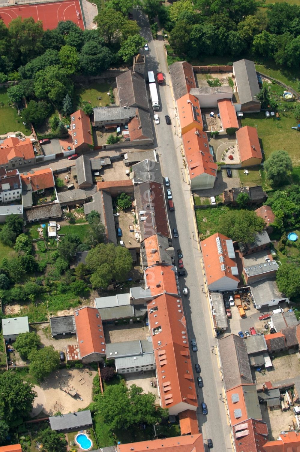 Luftbild Altlandsberg - Wohngebiet an der Berliner Allee in Altlandsberg im Bundesland Brandenburg