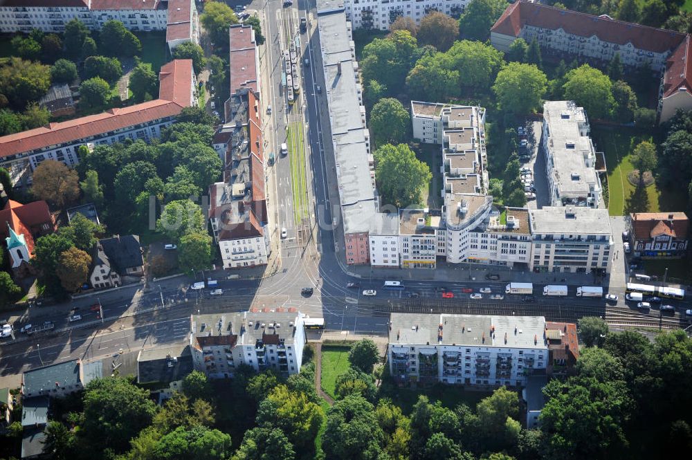 Berlin Weißensee aus der Vogelperspektive: Wohngebiet an der Berliner Allee Ecke Buschallee in Berlin-Weißensee