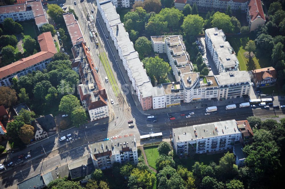 Luftbild Berlin Weißensee - Wohngebiet an der Berliner Allee Ecke Buschallee in Berlin-Weißensee