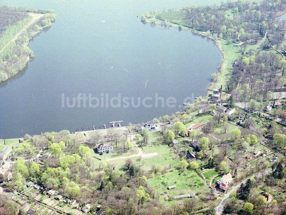 Potsdam von oben - Wohngebiet an der Bertinistraße in der Nauener Vorstadt am Jungfernsee in Potsdam.