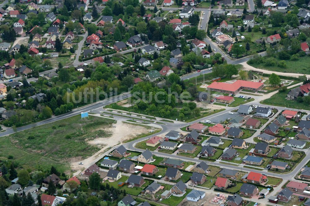 Birkenstrein aus der Vogelperspektive: Wohngebiet Birkenstein bei Dahlwitz-Hoppegarten