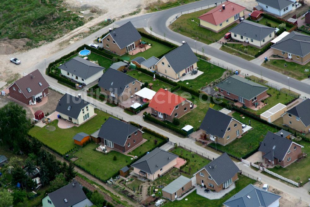 Birkenstrein von oben - Wohngebiet Birkenstein bei Dahlwitz-Hoppegarten